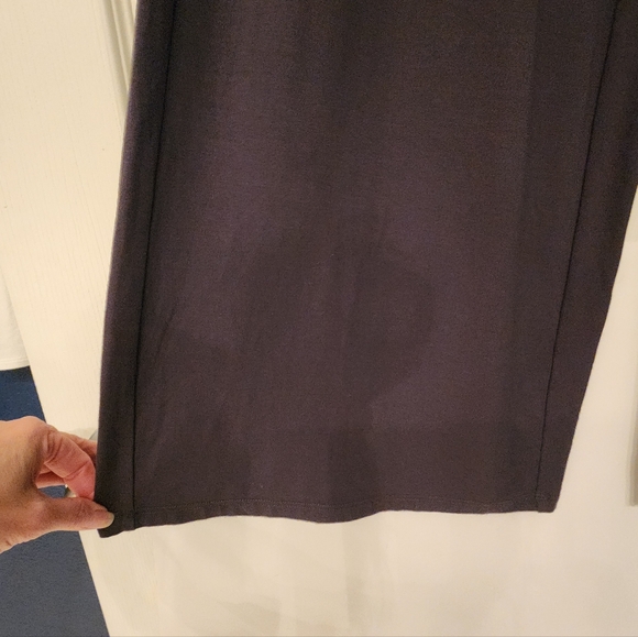 EILEEN FISHER Fine Jersey Wide-Leg Pant In Dark Gray Size Petite/M - Picture 8 of 12